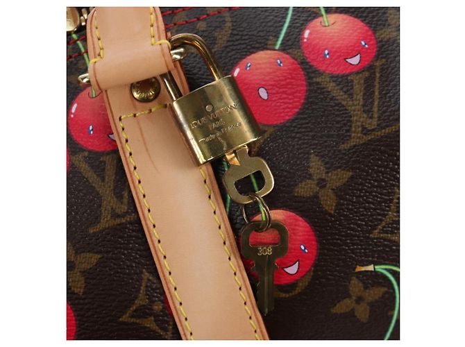 LOUIS VUITTON Monogram Cherry Keepall 45 Boston Bag M95011 LV Auth am12388SM Monogramma - vista 21