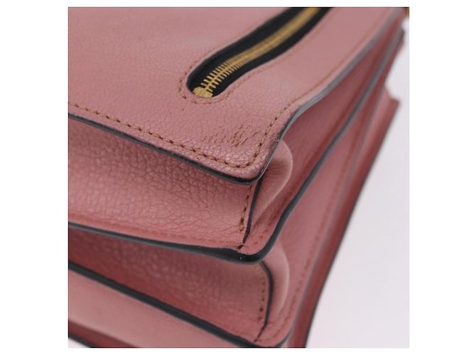 Borsa a mano Miu Miu in pelle 2way Rosa Oro Auth 198705A D'oro - vista 19