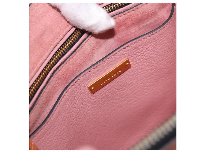 Borsa a mano Miu Miu in pelle 2way Rosa Oro Auth 198705A D'oro - vista 24