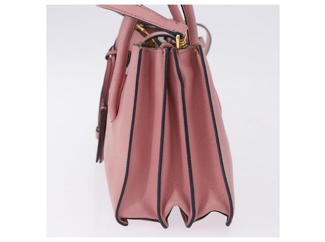 Borsa a mano Miu Miu in pelle 2way Rosa Oro Auth 198705A D'oro - vista 4
