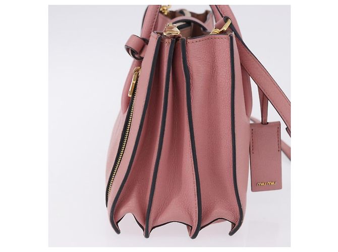 Borsa a mano Miu Miu in pelle 2way Rosa Oro Auth 198705A D'oro - vista 5