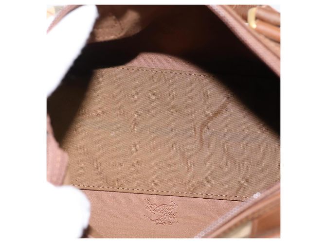 Borsa a mano Burberrys Nova Check Canvas Beige Gold Auth 197677A D'oro - vista 11