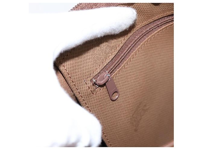 Borsa a mano Burberrys Nova Check Canvas Beige Gold Auth 197677A D'oro - vista 19