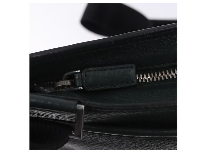 Borsa a tracolla PRADA in pelle verde argento Auth ka5888V - vista 10