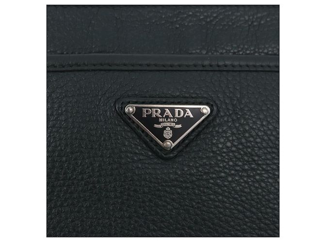 Borsa a tracolla PRADA in pelle verde argento Auth ka5888V - vista 17