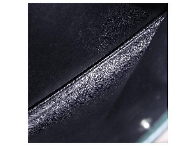 Borsa a tracolla PRADA in pelle verde argento Auth ka5888V - vista 23