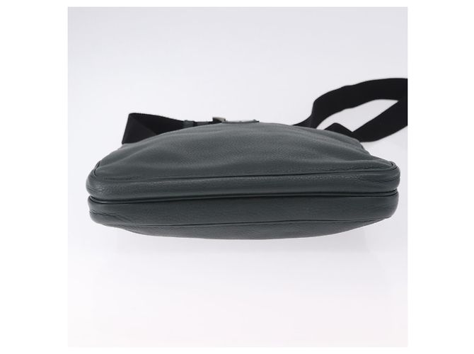 Borsa a tracolla PRADA in pelle verde argento Auth ka5888V - vista 5