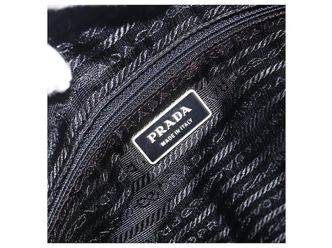 Bolso de hombro PRADA Nylon Black Silver BT0172 Auth am12240V Negro Plata - vista 21
