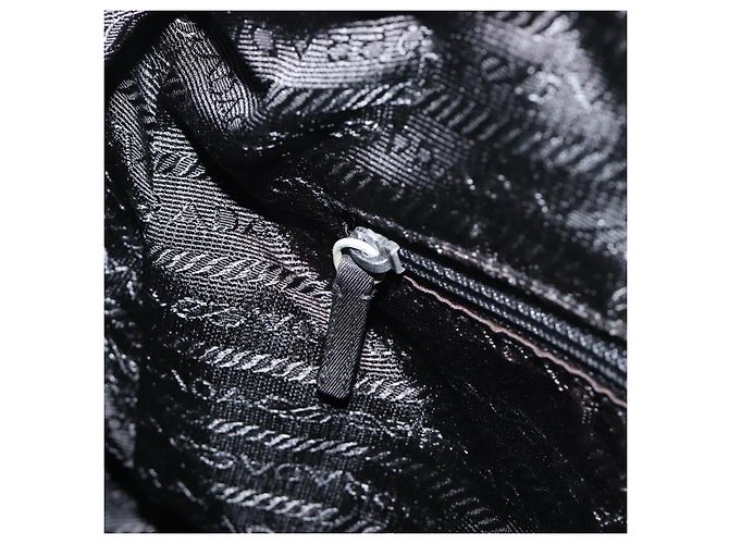 Bolso de hombro PRADA Nylon Black Silver BT0172 Auth am12240V Negro Plata - vista 24