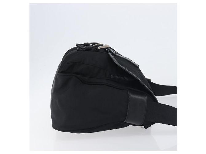 Bolso de hombro PRADA Nylon Black Silver BT0172 Auth am12240V Negro Plata - vista 3