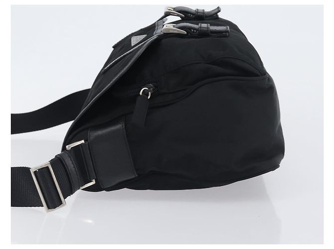 Bolso de hombro PRADA Nylon Black Silver BT0172 Auth am12240V Negro Plata - vista 4