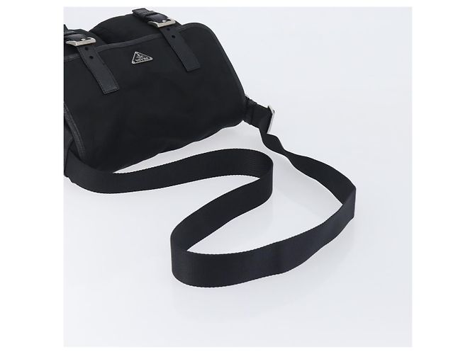 Bolso de hombro PRADA Nylon Black Silver BT0172 Auth am12240V Negro Plata - vista 7