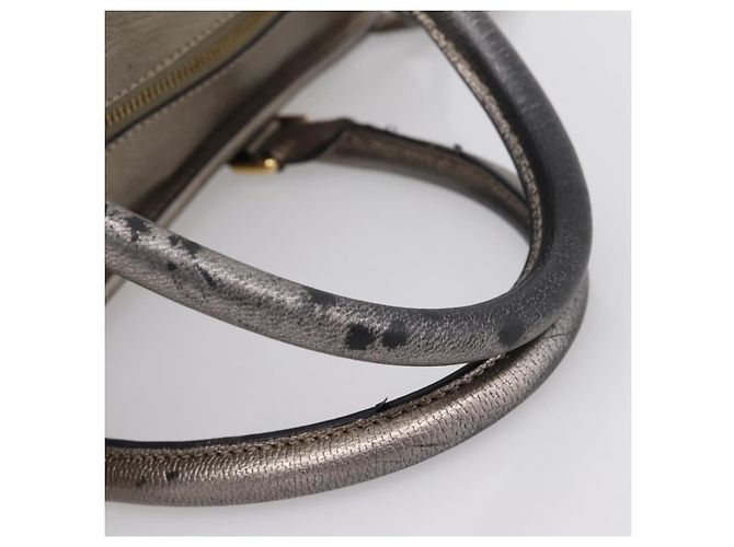 Borsa a mano LOEWE Amazona 36 in pelle Oro Argento Auth 200941 D'oro - vista 14
