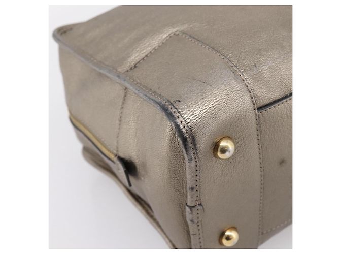 Borsa a mano LOEWE Amazona 36 in pelle Oro Argento Auth 200941 D'oro - vista 17