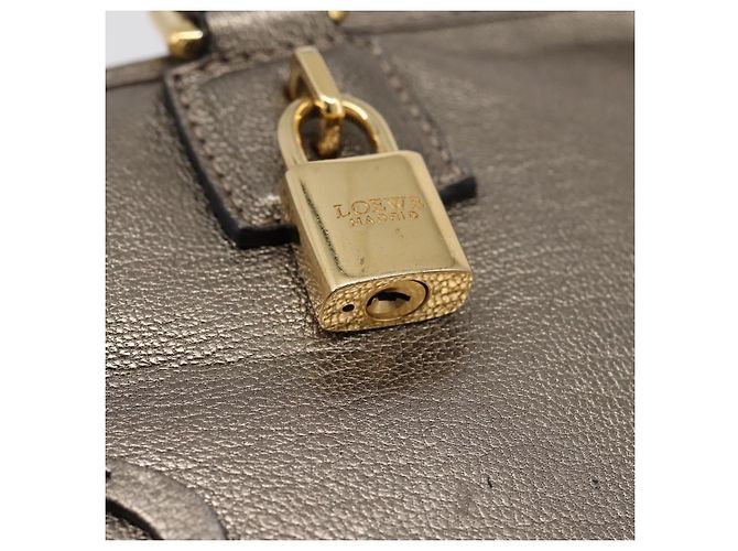 Borsa a mano LOEWE Amazona 36 in pelle Oro Argento Auth 200941 D'oro - vista 19