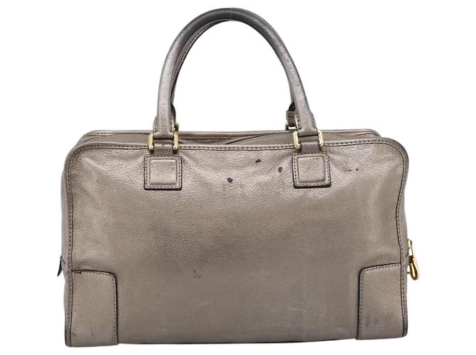 Borsa a mano LOEWE Amazona 36 in pelle Oro Argento Auth 200941 D'oro - vista 2