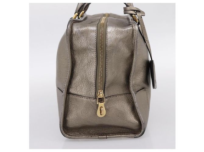 Borsa a mano LOEWE Amazona 36 in pelle Oro Argento Auth 200941 D'oro - vista 3