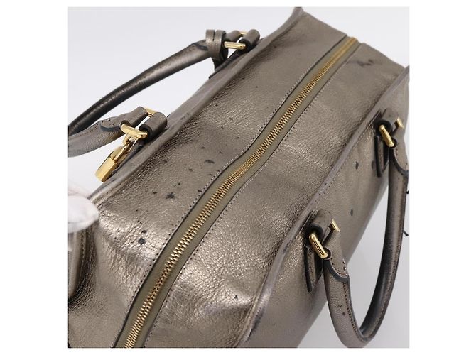 Borsa a mano LOEWE Amazona 36 in pelle Oro Argento Auth 200941 D'oro - vista 6