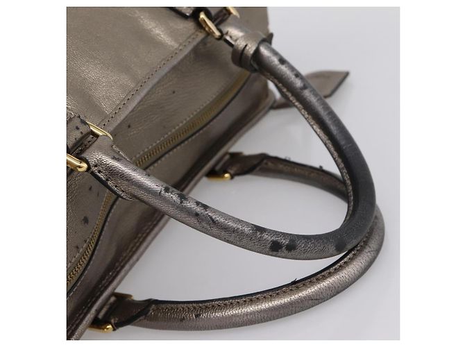 Borsa a mano LOEWE Amazona 36 in pelle Oro Argento Auth 200941 D'oro - vista 7