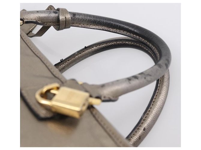 Borsa a mano LOEWE Amazona 36 in pelle Oro Argento Auth 200941 D'oro - vista 8