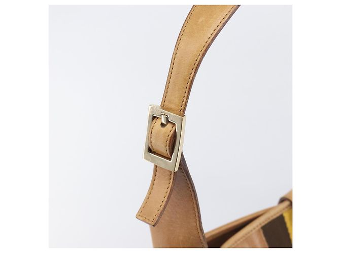 Borsa a mano GUCCI Jackie Sherry Line in pelle marrone e oro 001 4057 Auth 199158A D'oro - vista 10
