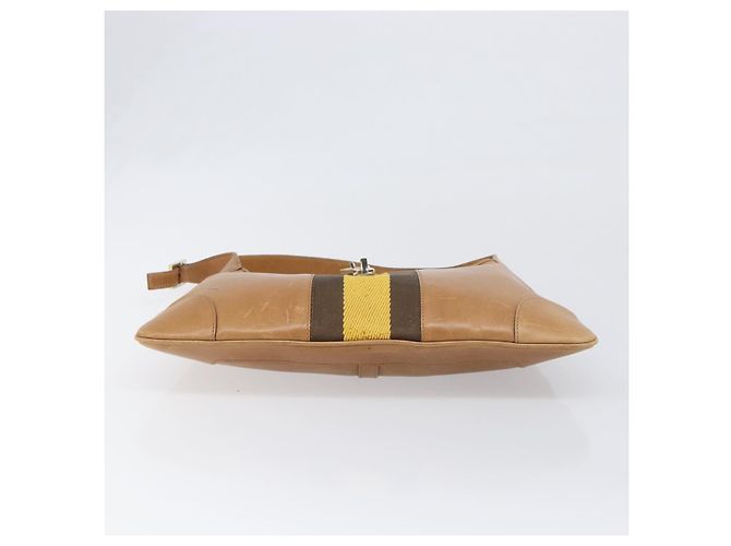 Borsa a mano GUCCI Jackie Sherry Line in pelle marrone e oro 001 4057 Auth 199158A D'oro - vista 5