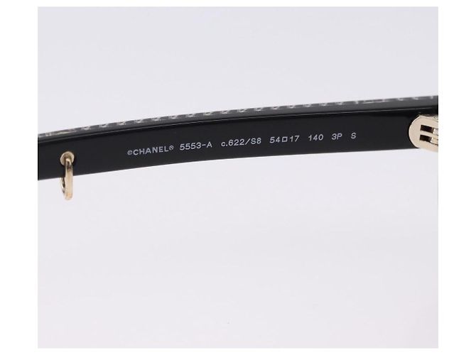 CHANEL COCO Mark Chain rechteckige Sonnenbrille aus Kunststoff CC Auth SW2687SAM Schwarz - Ansicht 11