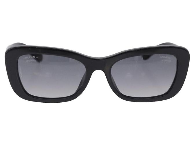 CHANEL COCO Mark Chain rechteckige Sonnenbrille aus Kunststoff CC Auth SW2687SAM Schwarz - Ansicht 13