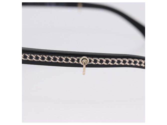 CHANEL COCO Mark Chain rechteckige Sonnenbrille aus Kunststoff CC Auth SW2687SAM Schwarz - Ansicht 15