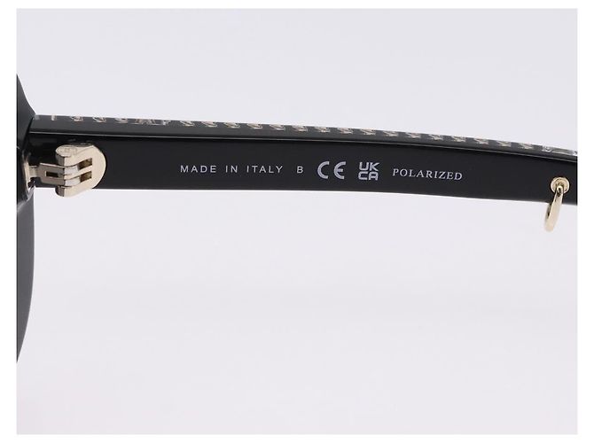 CHANEL COCO Mark Chain rechteckige Sonnenbrille aus Kunststoff CC Auth SW2687SAM Schwarz - Ansicht 19