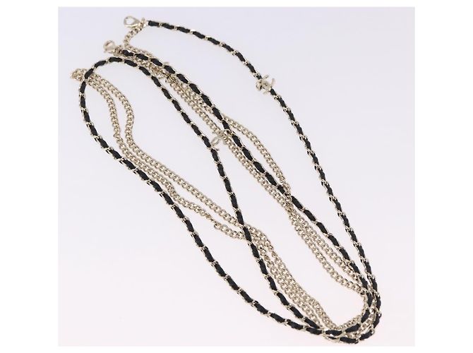 CHANEL COCO Mark Chain rechteckige Sonnenbrille aus Kunststoff CC Auth SW2687SAM Schwarz - Ansicht 20