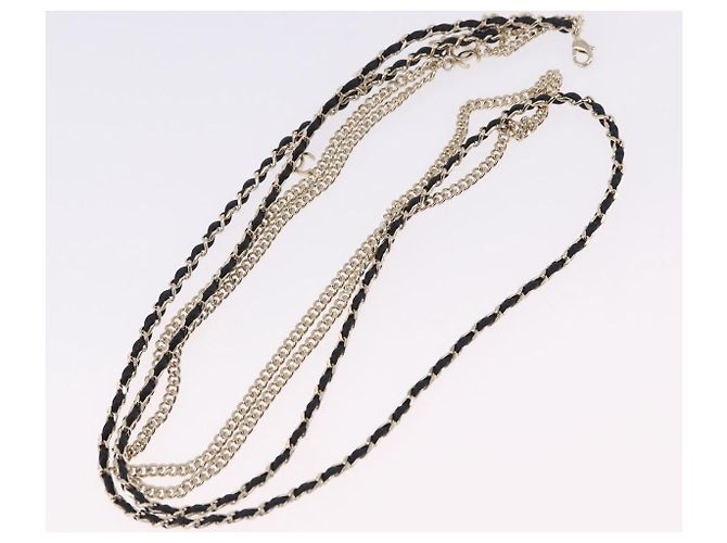 CHANEL COCO Mark Chain rechteckige Sonnenbrille aus Kunststoff CC Auth SW2687SAM Schwarz - Ansicht 21