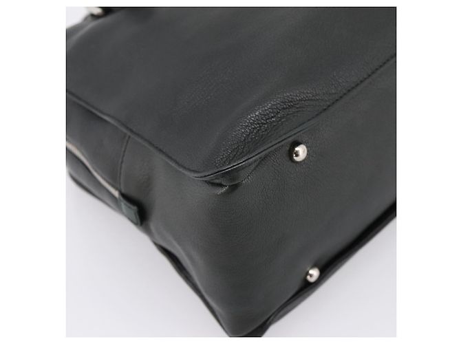 Borsa a mano LOEWE in pelle verde argento Auth yk20838V - vista 16