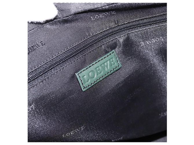 Borsa a mano LOEWE in pelle verde argento Auth yk20838V - vista 18