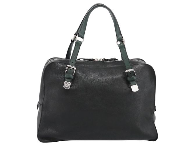 Borsa a mano LOEWE in pelle verde argento Auth yk20838V - vista 2