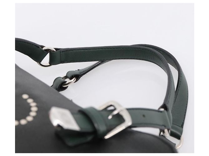Borsa a mano LOEWE in pelle verde argento Auth yk20838V - vista 8