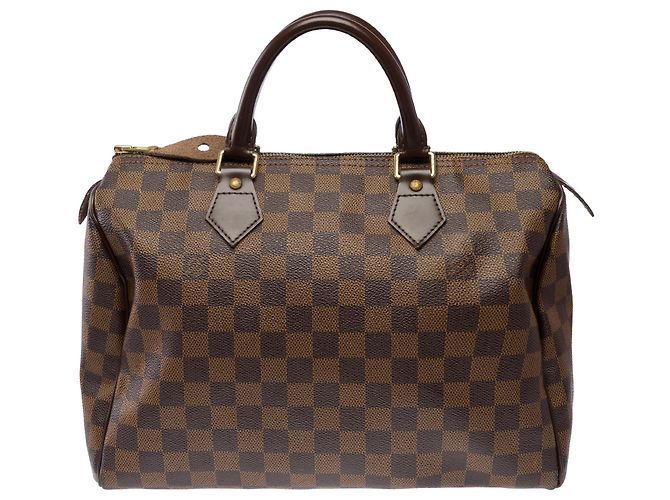 Borsa LOUIS VUITTON Speedy in Tela Marrone - 103850 - vista 3