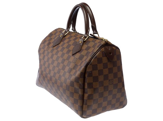 Borsa LOUIS VUITTON Speedy in Tela Marrone - 103850 - vista 4