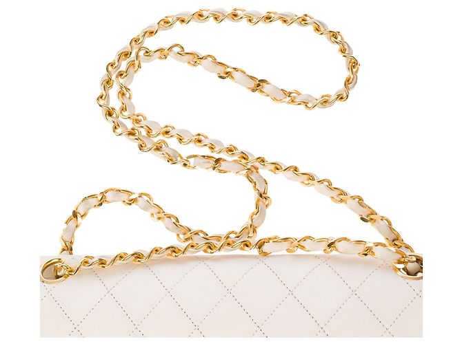 Borsa CHANEL Timeless/Classique in Pelle Bianca - 103860 Bianco - vista 10