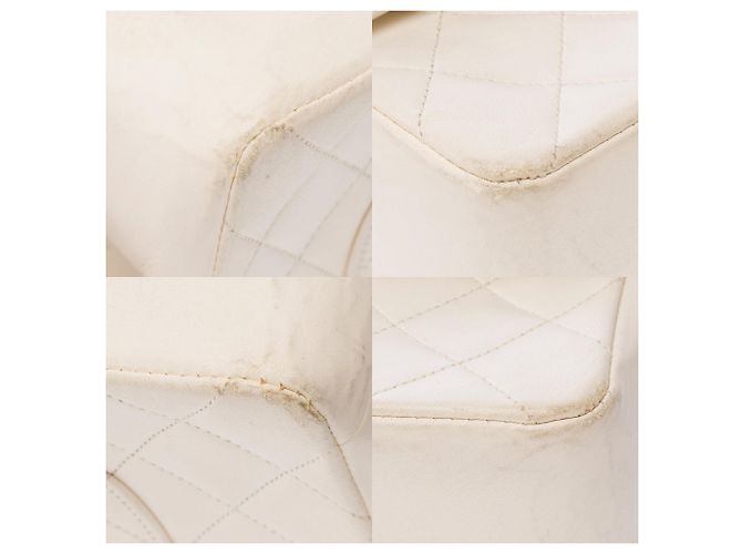 Borsa CHANEL Timeless/Classique in Pelle Bianca - 103860 Bianco - vista 12