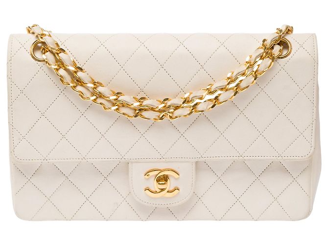 Borsa CHANEL Timeless/Classique in Pelle Bianca - 103860 Bianco - vista 3