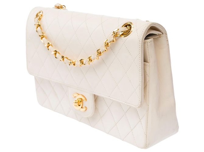 Borsa CHANEL Timeless/Classique in Pelle Bianca - 103860 Bianco - vista 5