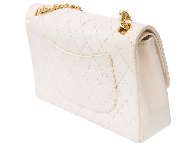 Borsa CHANEL Timeless/Classique in Pelle Bianca - 103860 Bianco - vista 6