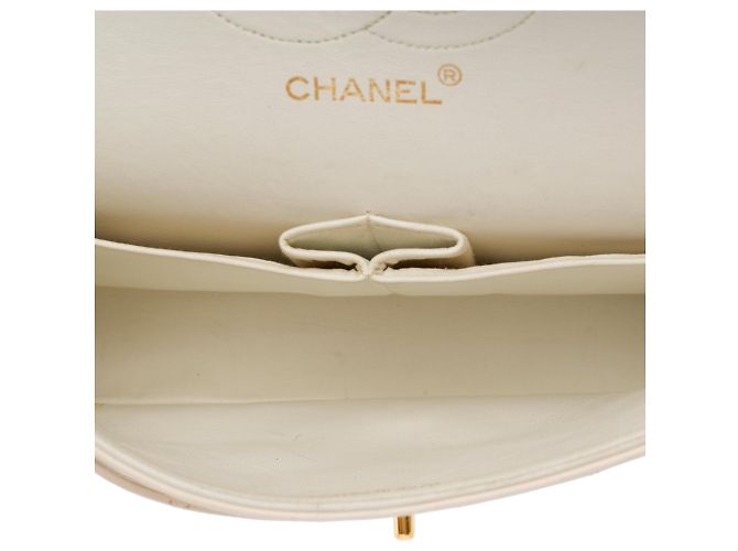 Borsa CHANEL Timeless/Classique in Pelle Bianca - 103860 Bianco - vista 9