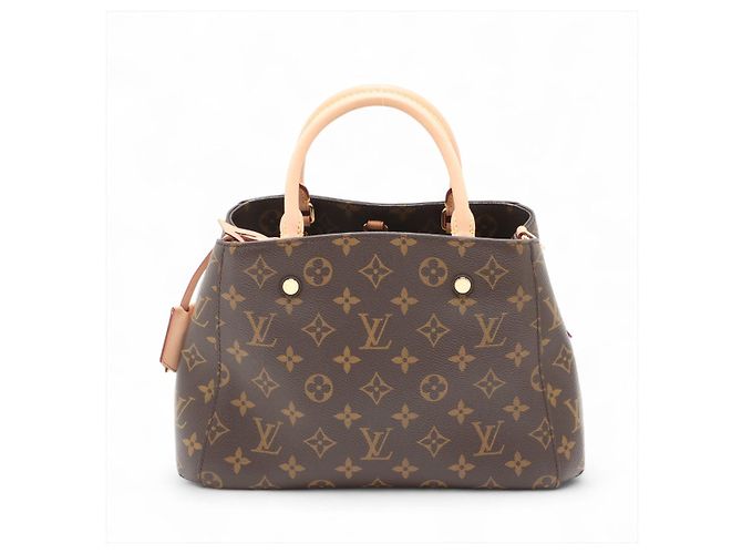 Louis Vuitton Bolso de mano Montaigne BB Canvas Top-handle Monogram Castaño - vista 2