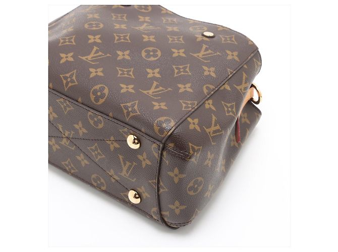 Louis Vuitton Bolso de mano Montaigne BB Canvas Top-handle Monogram Castaño - vista 3