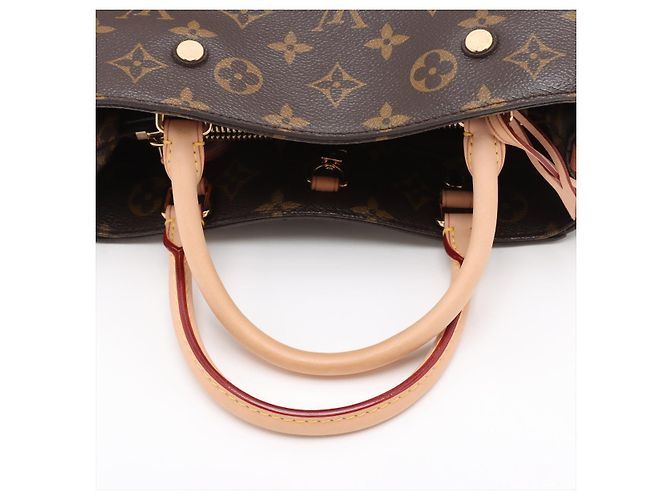 Louis Vuitton Bolso de mano Montaigne BB Canvas Top-handle Monogram Castaño - vista 5