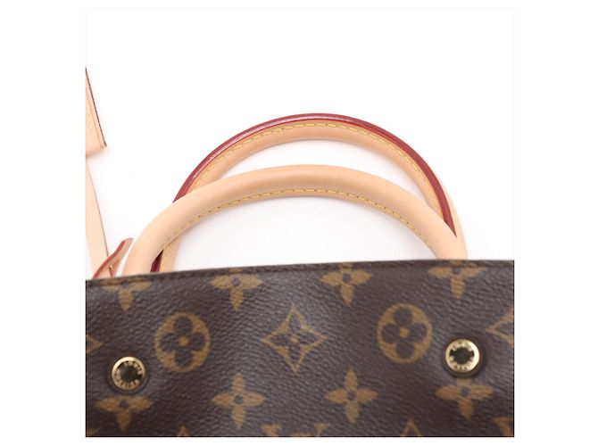Louis Vuitton Bolso de mano Montaigne BB Canvas Top-handle Monogram Castaño - vista 6