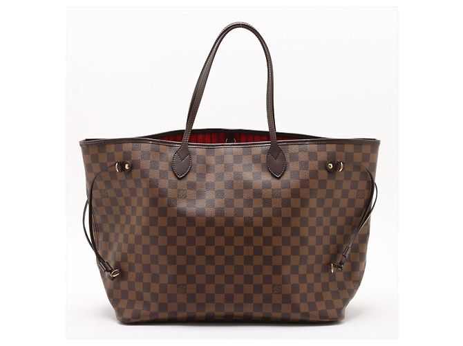 Louis Vuitton Borsa a tracolla shopper Neverfull GM Canvas Damier Ebene Marrone - vista 2