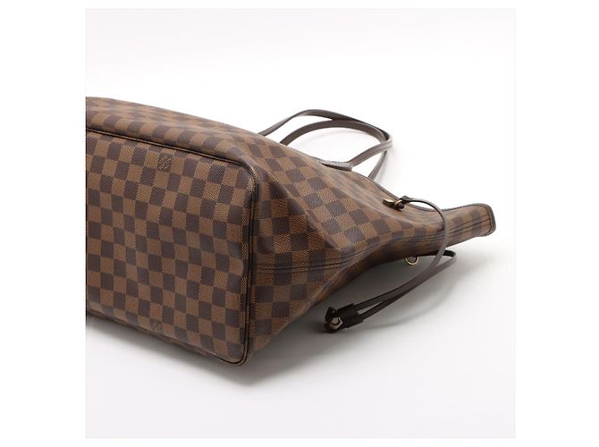 Louis Vuitton Borsa a tracolla shopper Neverfull GM Canvas Damier Ebene Marrone - vista 3